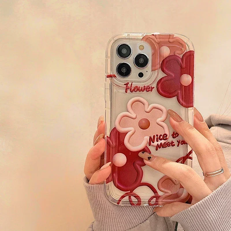 Funda de silicona con flores para Samsung, S22, S23 Ultra, S21, S20 FE, A54, 5G, A53, A52, A34, A33, A13, A12, A32, A73, A51, A23, A22, A21S, A14