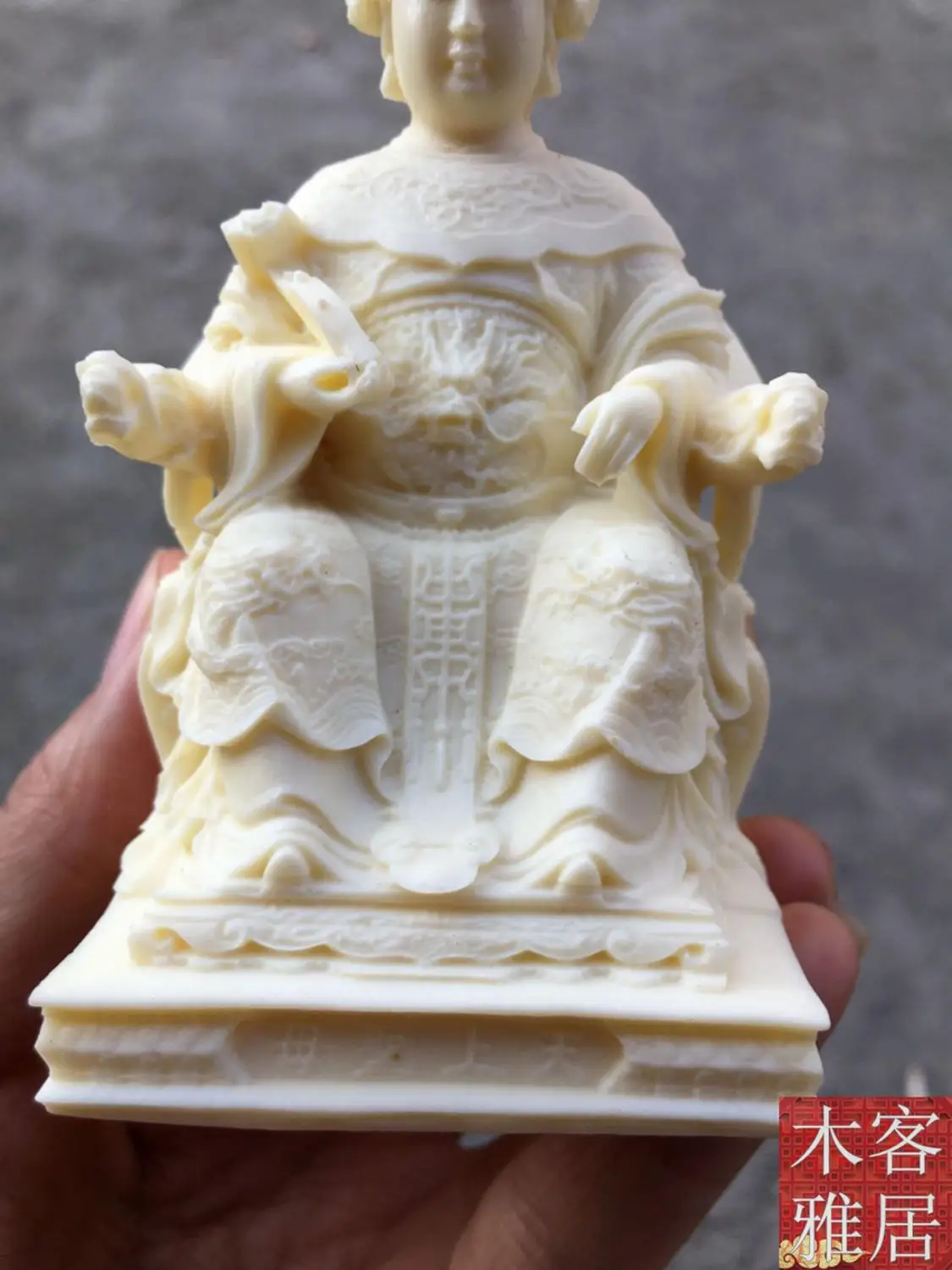 Southeast Asia blessing HOME family efficacious Talisman Protection Mazu Goddess Mazu, the sea god Wood carving art statue