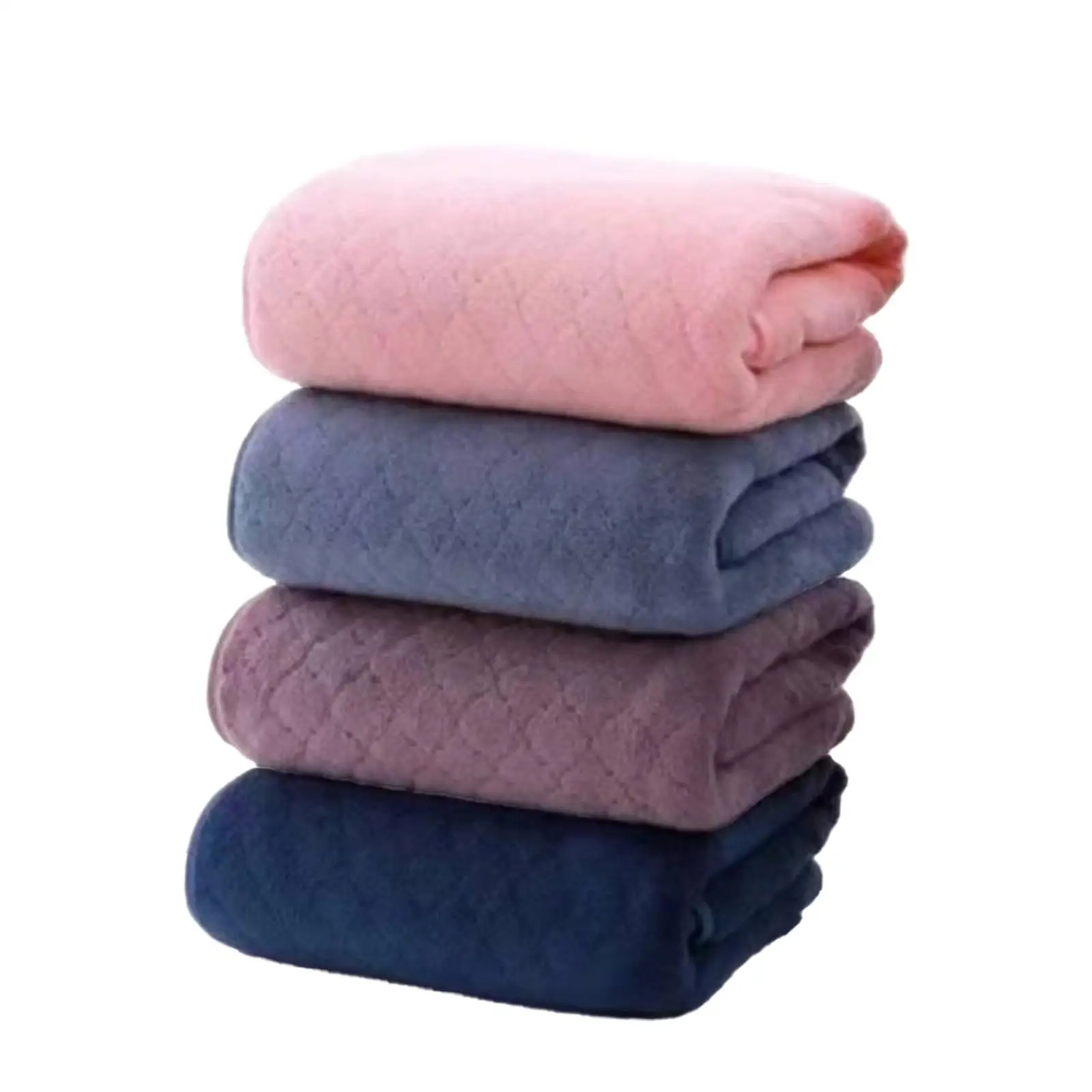

4 Pieces Coral Velvet Bath Towel 35x75cm Lightweight Soft Shower Towels Bathroom