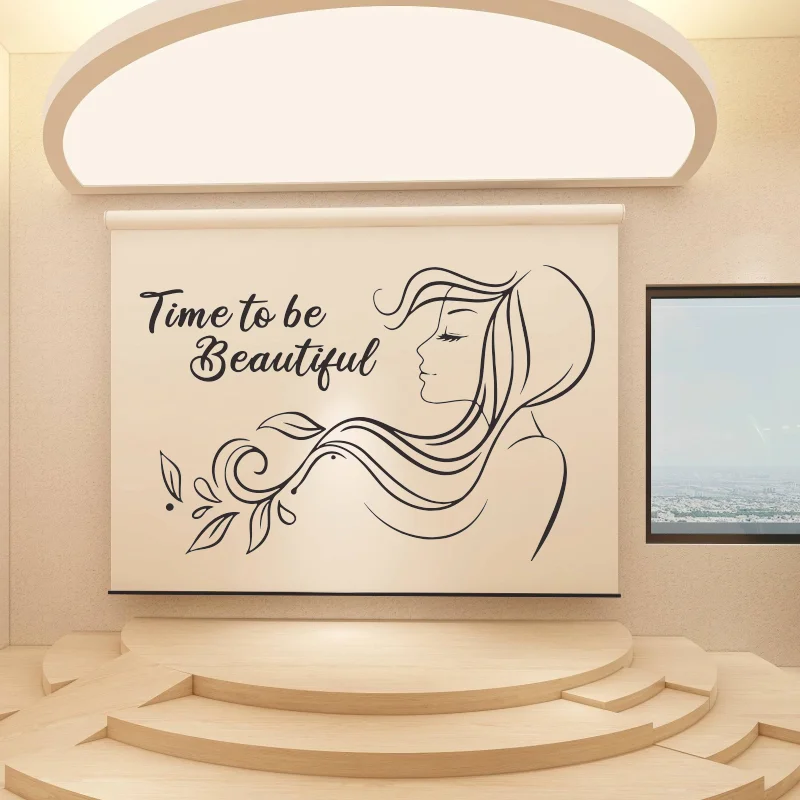 

Beautiful Phrase Beauty Spa Vinyl Wall Decal Hair Salon Woman Sticker Mural wallpaper Girls Bedroom Decals vinilo pared #421