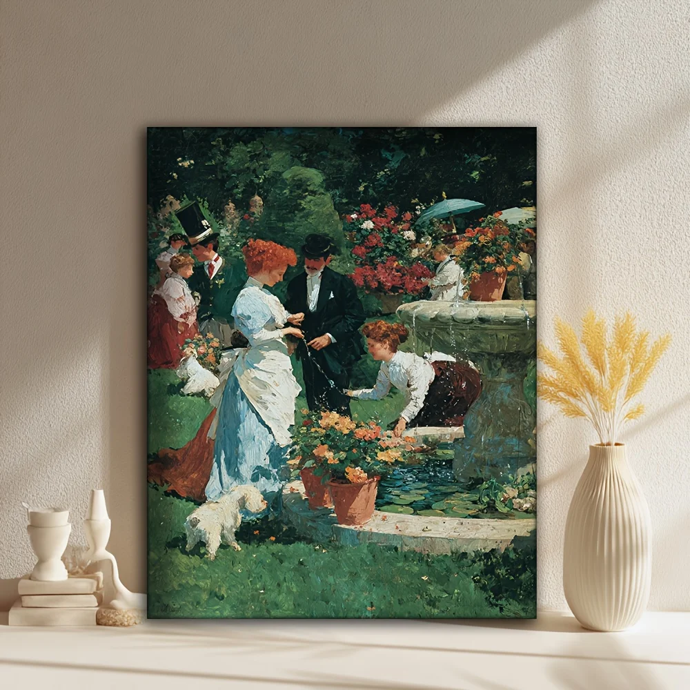 

1000 PCS Puzzles for Adults Vintage French Garden Scene,Jigsaw Puzzles Educational Games Colorful Puzzles Gifts Home Decor