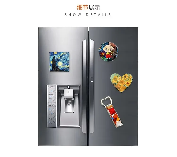 10Pcs Sublimation Blank Alloy Fridge Magnets DIY Personalized Metal Refrigerator Magnets for Custom Logo & Menu Pattern Making