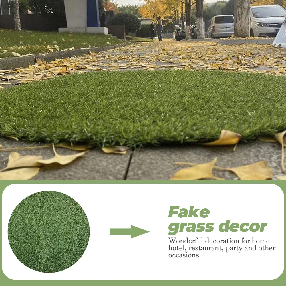 Alfombra de césped Artificial verde, mantel decorativo de mesa de césped falso, mantel individual para cocina, cafetería, alfombra de hierba para uso interior y exterior