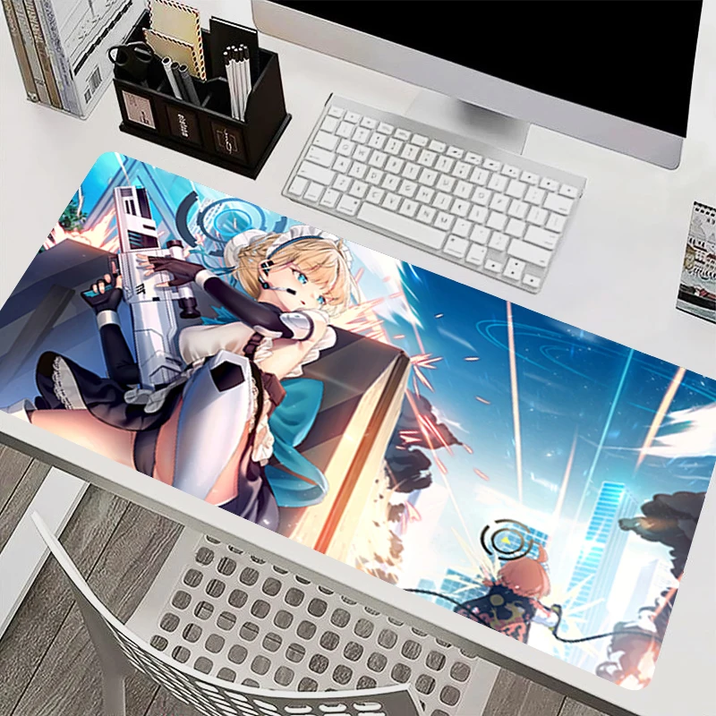 Mouse Pad Notbook PC Gamer Mouse Mat Cute Anime Woman Keyboard Pad Hololive Watson Amelia Computer Desk Mat Extended MousePad