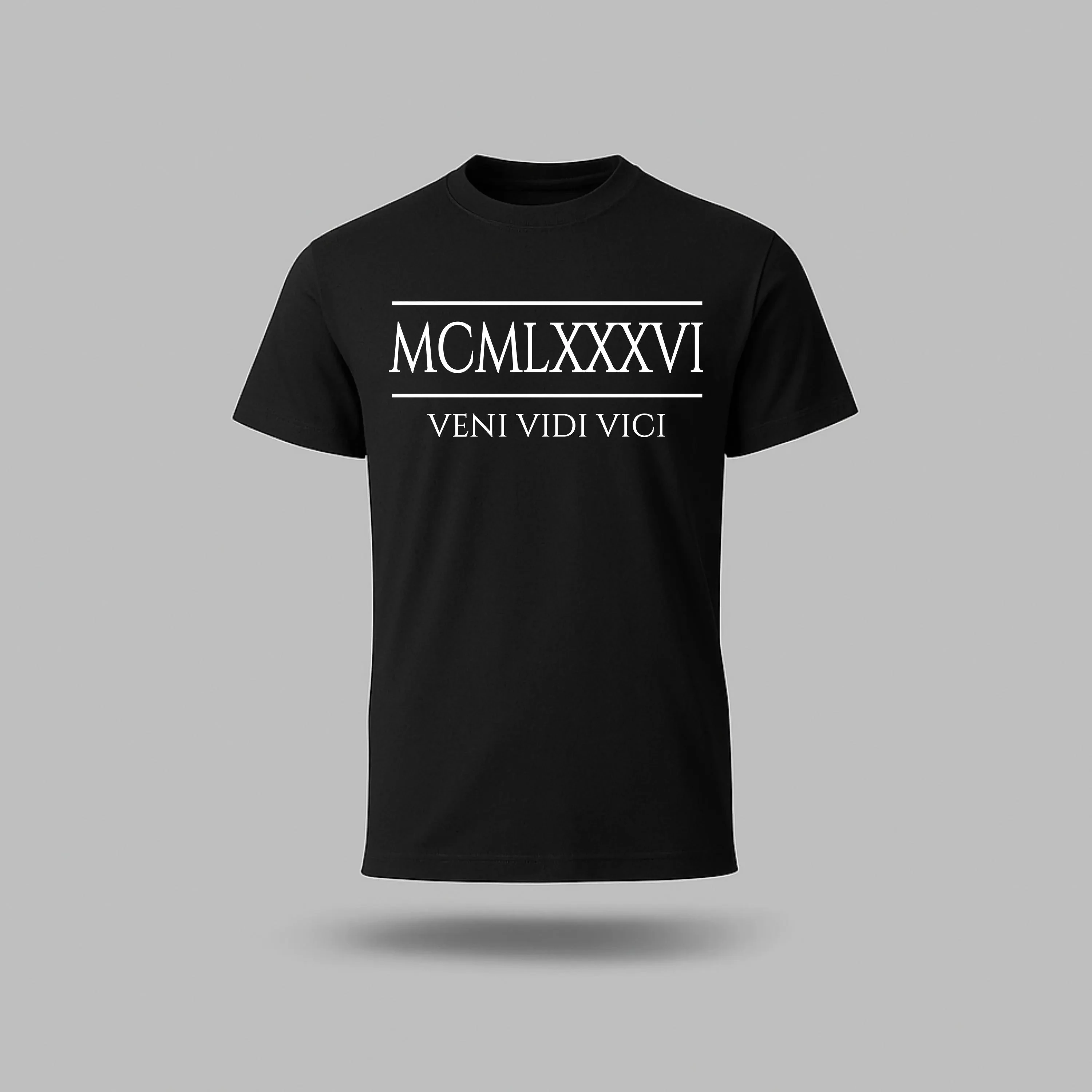 Summer Men's Casual Simple Fit T-Shirt - Breathable and Comfortable  Funny 40th Birthday T-Shirt: 1986 Roman Numeral Gift