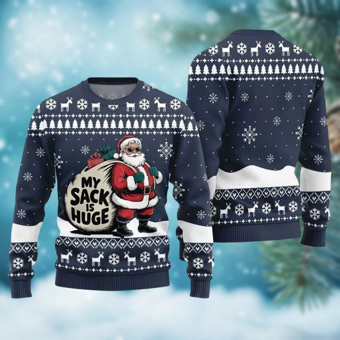 

Cool Design Santa Pattern Ugly Christmas Sweater For Men Shark Dinosaur 3D Print Holiday Sweatshirts Crewneck Pullover Tracksuit