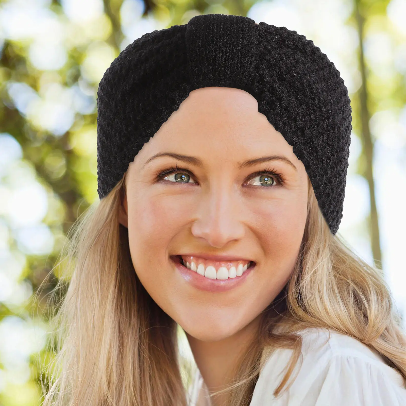 

3Pcs Fleece Lined Winter Ear Warmer Headband Set Knitted Thick Stretch Ear Muffs Warm Winter Wraps Women Cold Weather