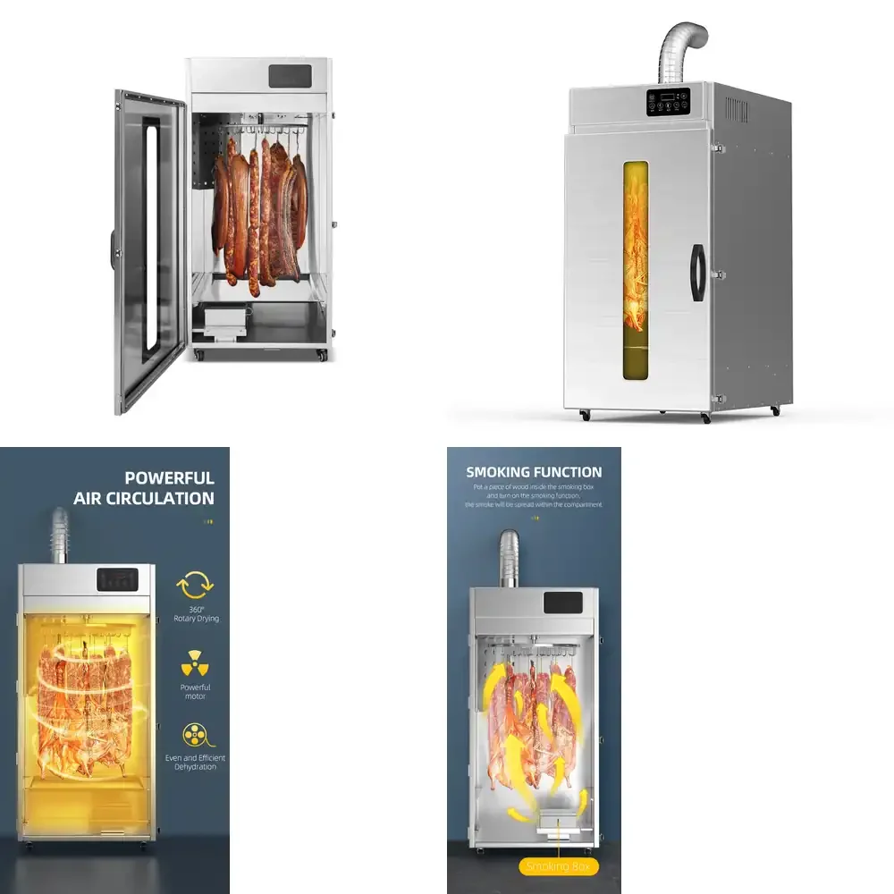 

12Hot 29 Hooks Automatic Rotation Dehydrator Machine Meat Dehydrator for Jerky Biltong