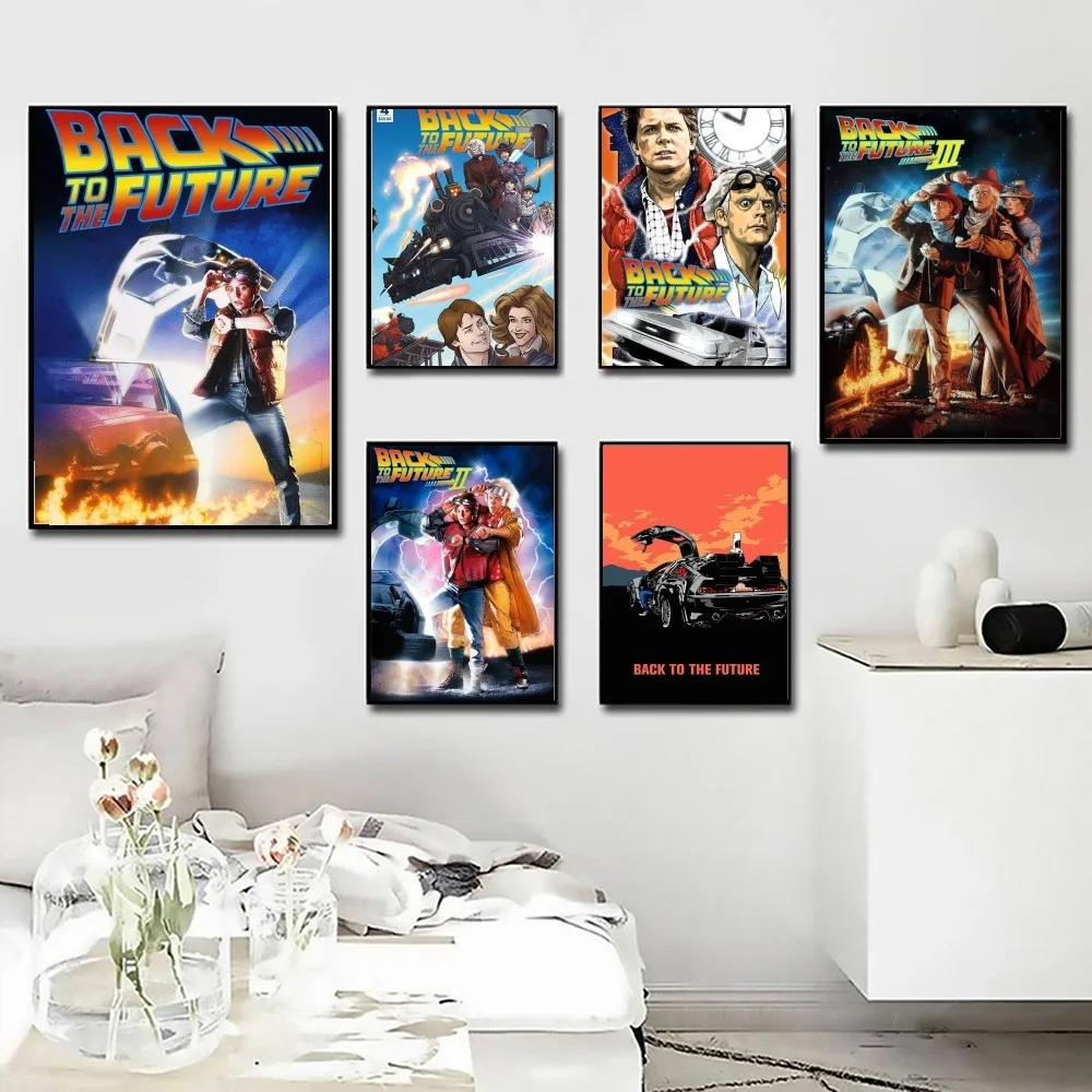 العودة إلى ملصق المستقبل ، الطباعة الفنية ، غرفة المعيشة في البار ، ديكور الأثاث ، 1 * #1