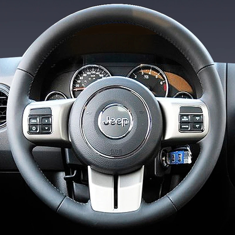 

Customize DIY Breathable Microfiber Leather Car Steering Wheel Cover For Jeep Grand Cherokee 2011-2013 Compass Wrangler Patriot