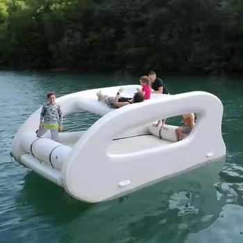 Outdoor Large Inflatable Boat House Water Entertainment Travel Catamaran Inflatable Party Boat Inflatable House Boat