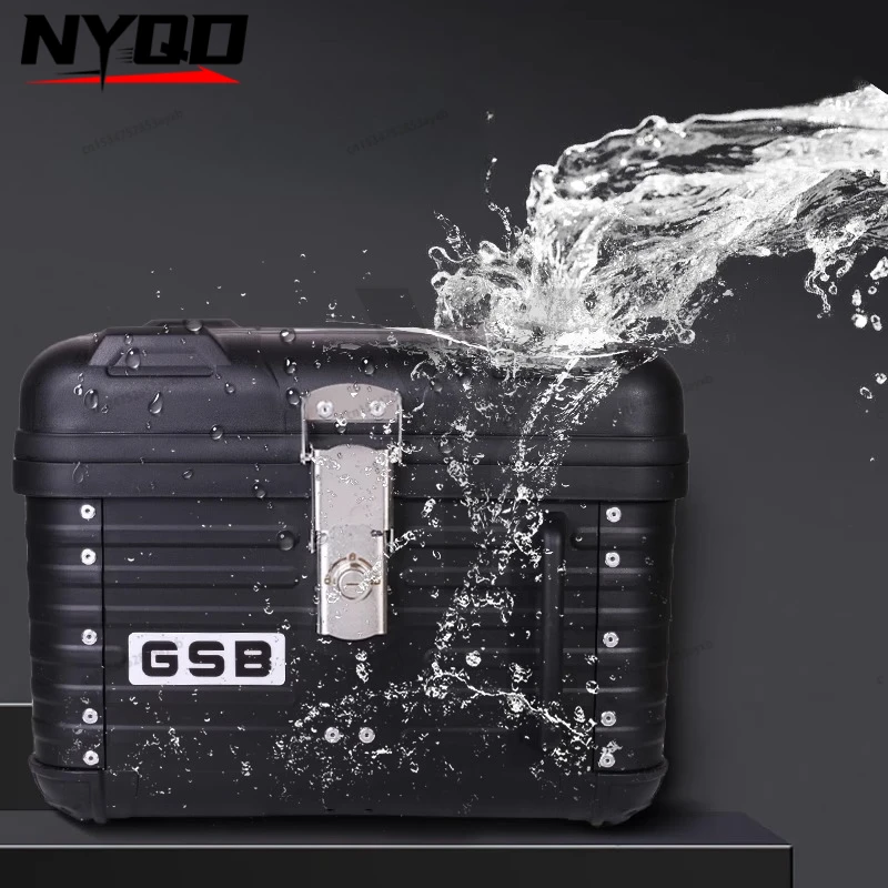 

47L новый хвостовой ящик для мотоцикла, винтажный багажник для скутера большой емкости, ящик для хранения на вынос из не алюминиевого сплава