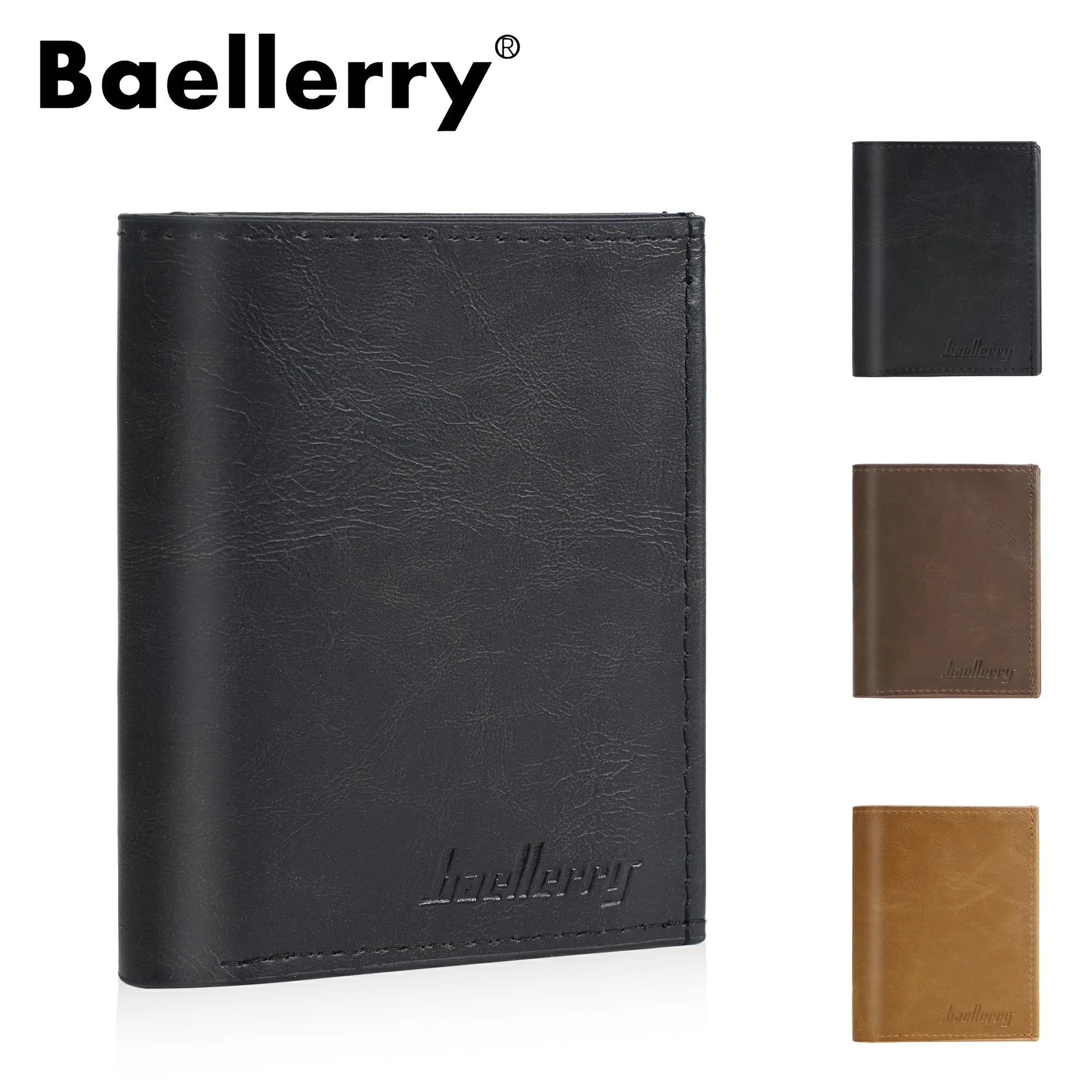 1Pcs Men's Retro Solid Color 70% off Wallet, Ultra-Thin Pu Leather Wallet, Multi-Card Slot Men's Card Holder, Versatile Wallet for Commuting and Travel