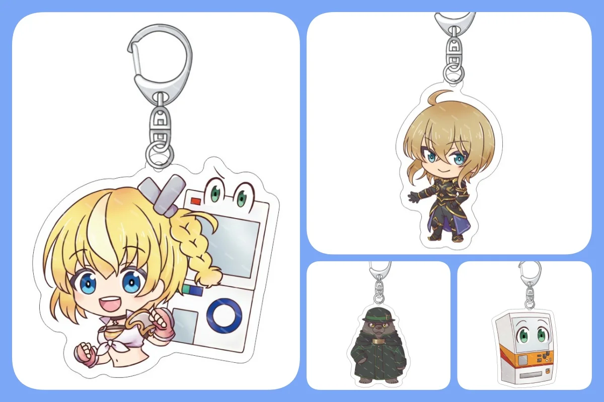 

Anime I Am a Vending Machine Acrylic Key Chain figure keyring Plate Cosplay Prop Decor pecial Week Bag Pendant Gifts For Friends