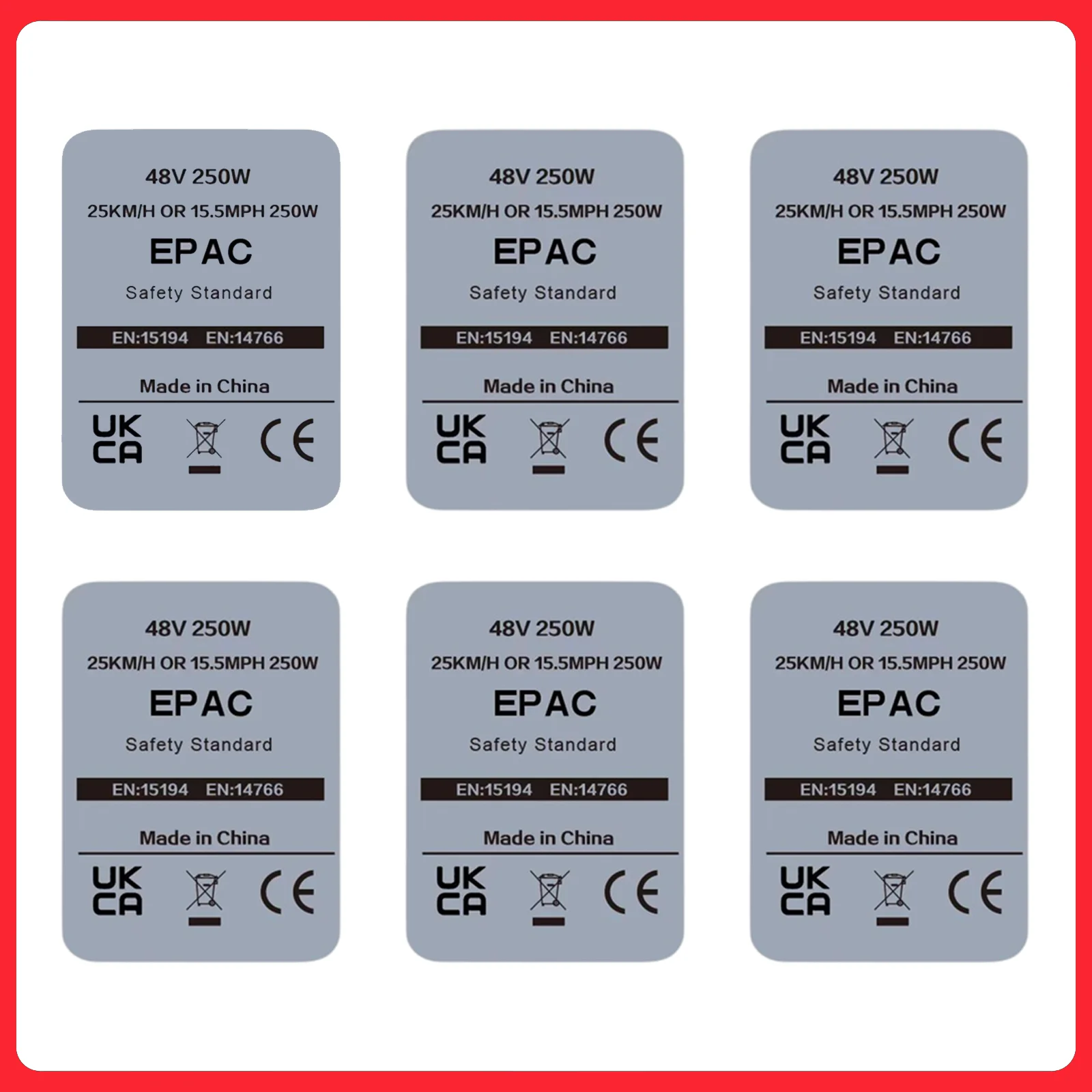 Fahrrad-Aufkleber, E-Bike-Sticker, 36V 48V 250W Elektrofahrrad-Etikett, Kompatibel mit Bafang Tongsheng und anderen Marken-Umrüstsätzen – Detail 5