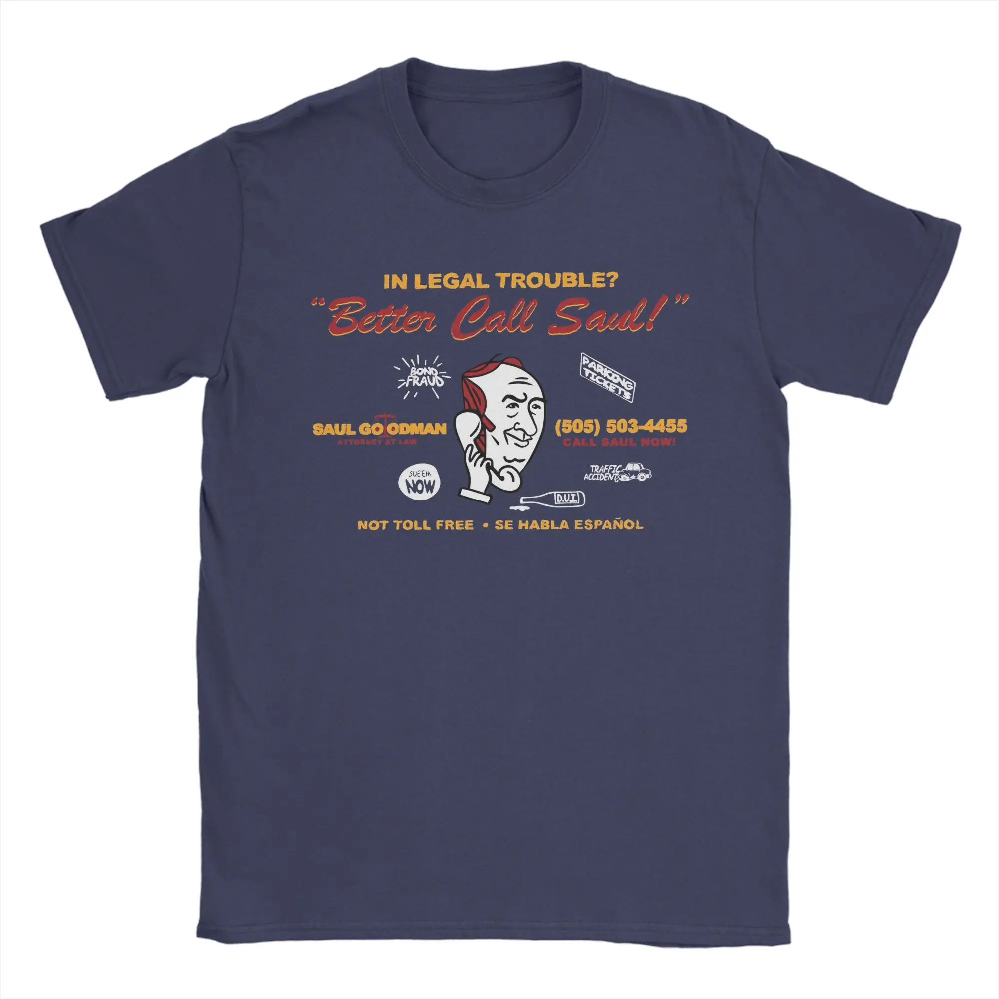 Men's T-Shirts Better Call Saul Goodman Attorney at law Vintage Pure Cotton Tees Short Sleeve  T Shirts O Neck Tops New Arrival