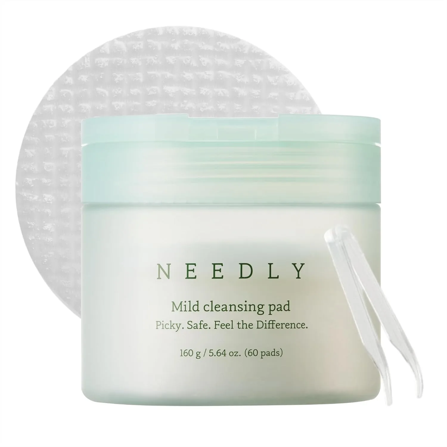 

Mild Cleansing Pad, Makeup Remover for Sensitive Skin with Triple Deep Cleansing & Panthenol, 60 Count