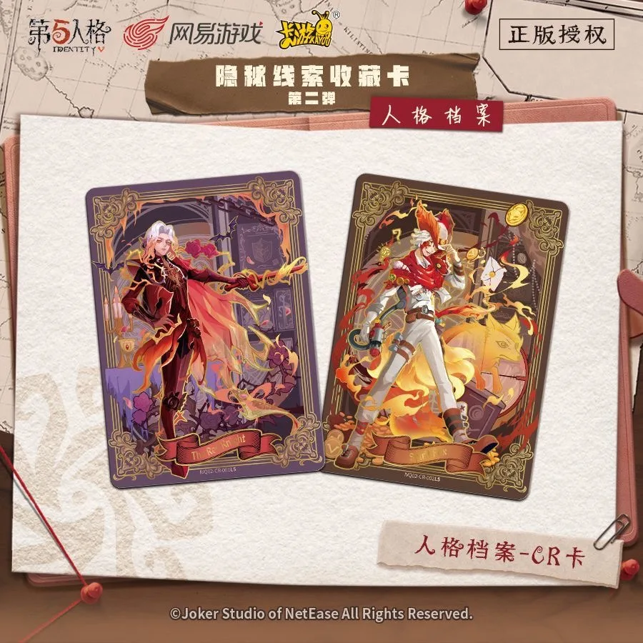 KAYOU Genuine Identity V Card The Clues of Secrets Series Fun Pack Archives‌ CR Anime Characters Collection Cards Toys Gifts