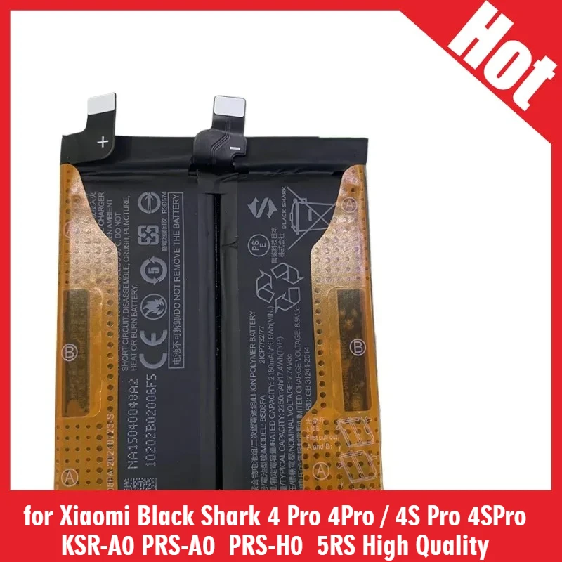 

New 4500mAh BS08FA Phone Battery for Xiaomi Black Shark 4 Pro 4Pro / 4S Pro 4SPro KSR-A0 PRS-A0 PRS-H0 5RS High Quality