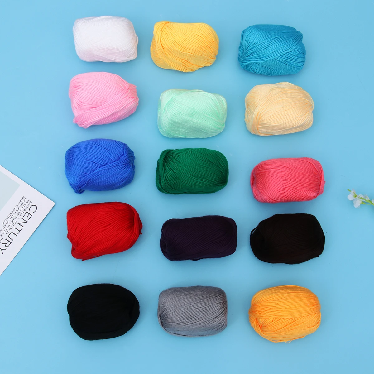 

15pcs Chunky Wool Yarn Soft Knitting Crocheting DIY Baby Toys Crafts No Fading Machine Washable Multi Colour Wool Thread