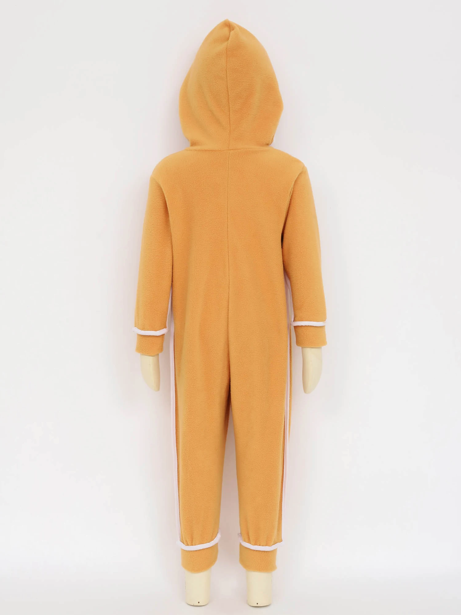 Kids Christmas Gingerbread Man Costume Long Sleeve Cute Embroidered Hoodie Jumpsuit Carnival Party Cookie Elf Bodysuit Homewear - view 4