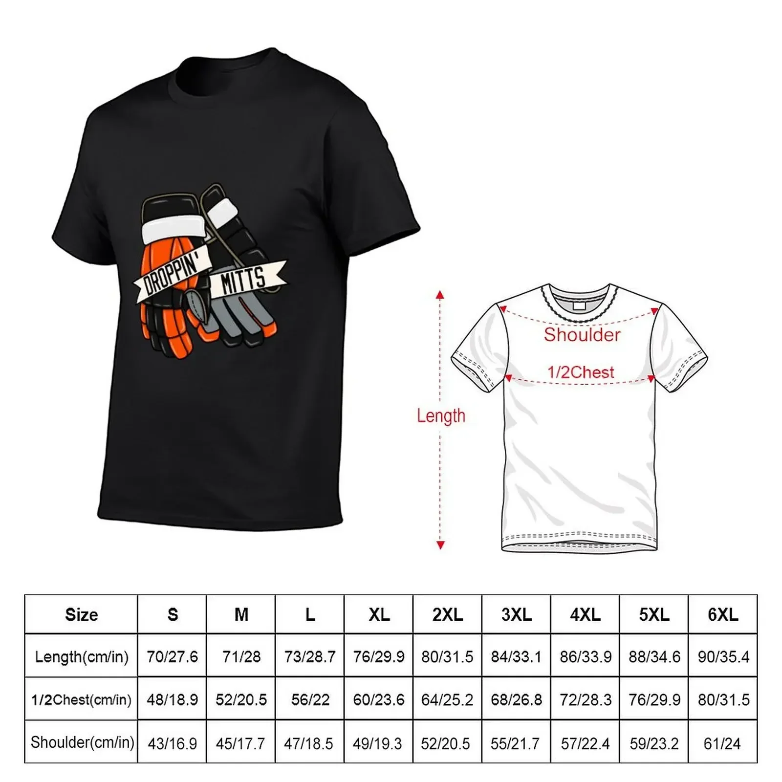 Droppin Mitts - Anaheim Ice Hockey T-Shirt custom shirt quick drying man clothes men t shirts