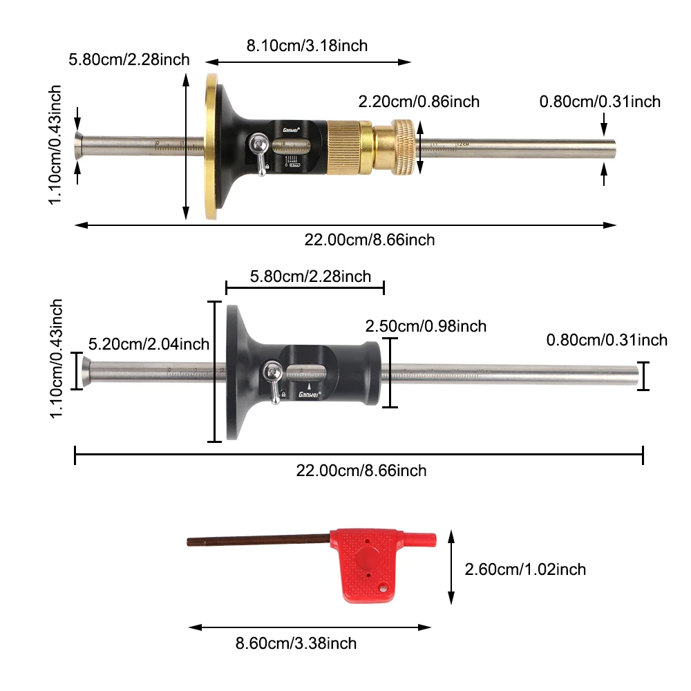 Outils de traçage de lame de ligne parallèle de menuiserie, scriber de travail de calcul, nouveau style européen de haute précision