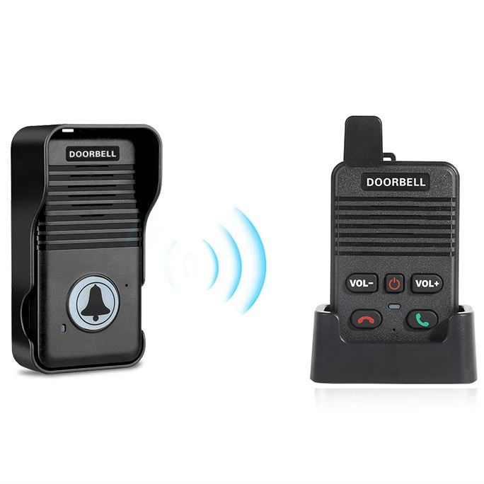 two-way wireless doorbell, waterproof 200 meters range home office intercom system, suitable for apartment factory call pager