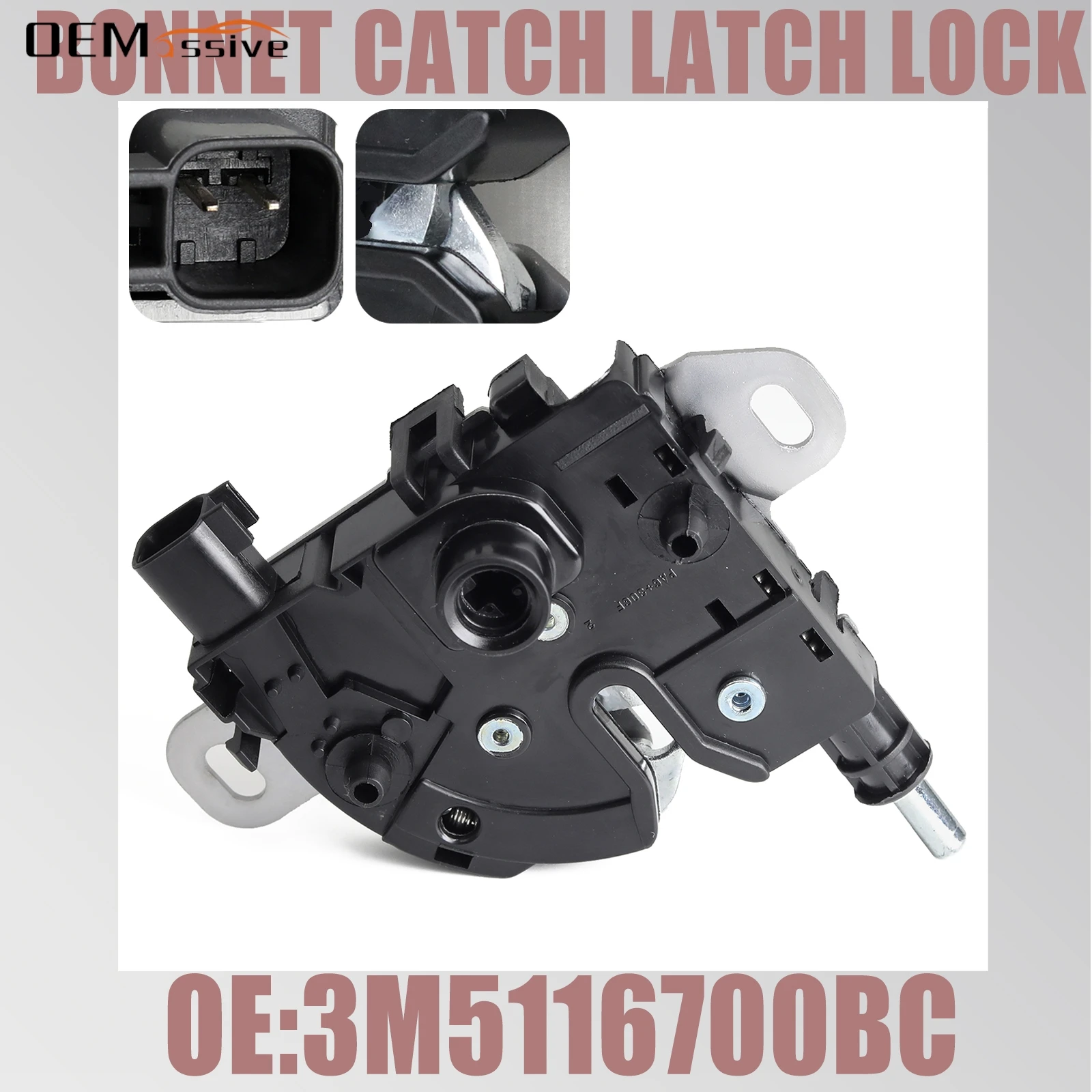 

For Ford Focus MK2 2008 - 16 C-Max 03 - 07 Kuga Engine Front Bonnet Hood Lock Catch Mechanism Actuator Repair Kit OE 3M5116700BC