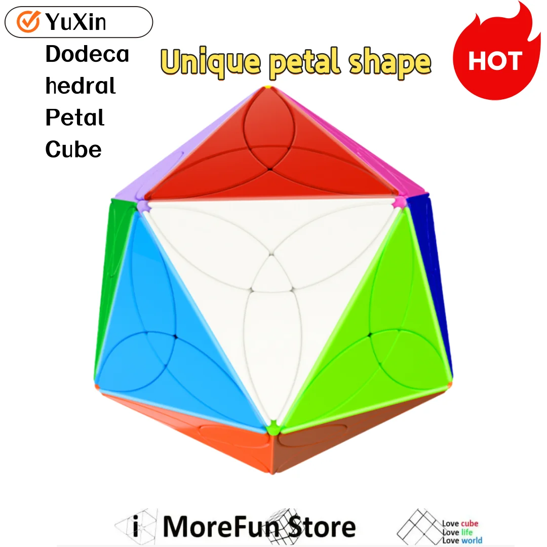 

YuXin Dodecahedral Petal Cube Stickerless Cube Puzzle Toys Children Gift Cubo Magico Unique Petal Shape Cube