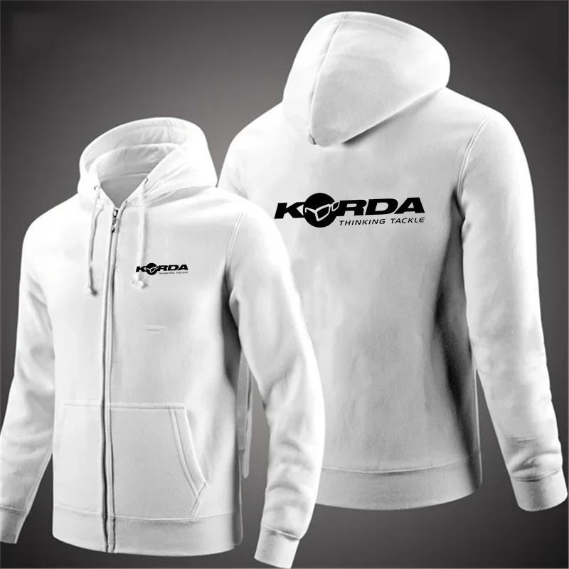 2024 Men\'s Korda Inspired Tribute Casual Zipper Hoodies Coats Fishing Carp Sweatshirts Jacket Tracksuit Fashion Comfortable Tops