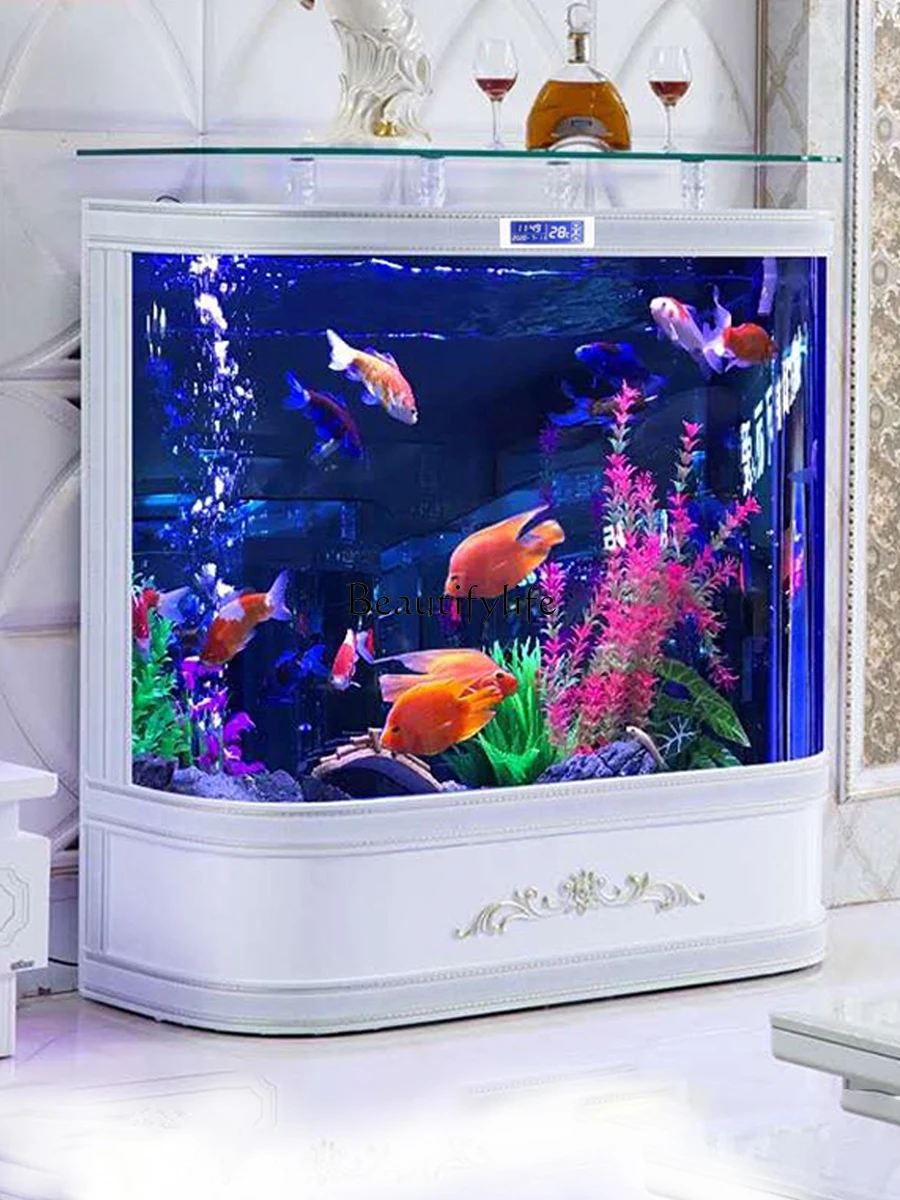 Fish Tank Living Room Screen Household Glass Change Water Bottom Filter Mute Medium Aquarium