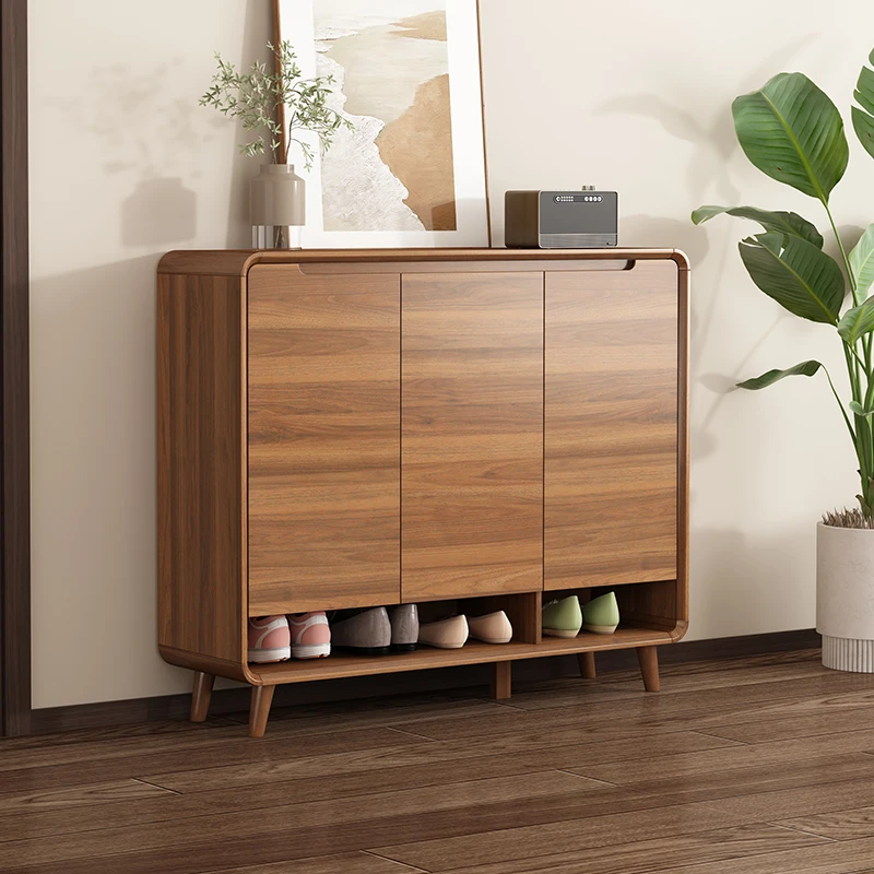 

Shoe cabinet household door entrance cabinet integrated solid wood color large capacity corridor outdoor 2023 new dust locker