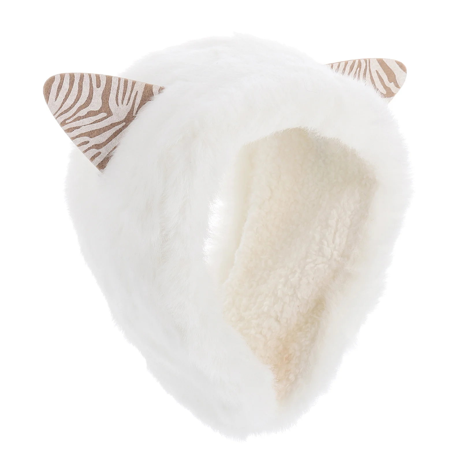 لطيف القط الأذن عقال الشتاء الدافئة غطاء للأذنين مريحة الجلد ودية السلس لينة جميع أنواع الملابس التبعي #6