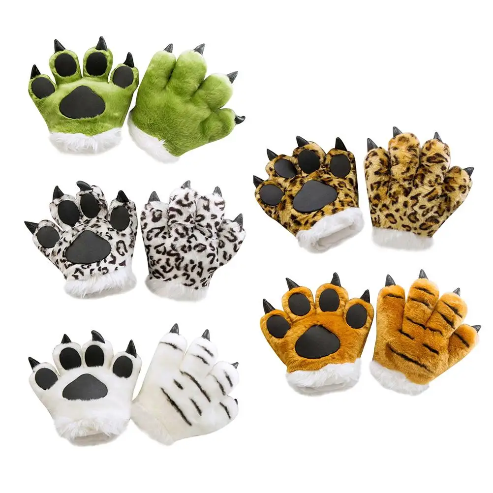 

Halloween Gloves Miss Stuffed Animal Cartoon Animals Palm Toy Furry Paw Wolf Child Plush