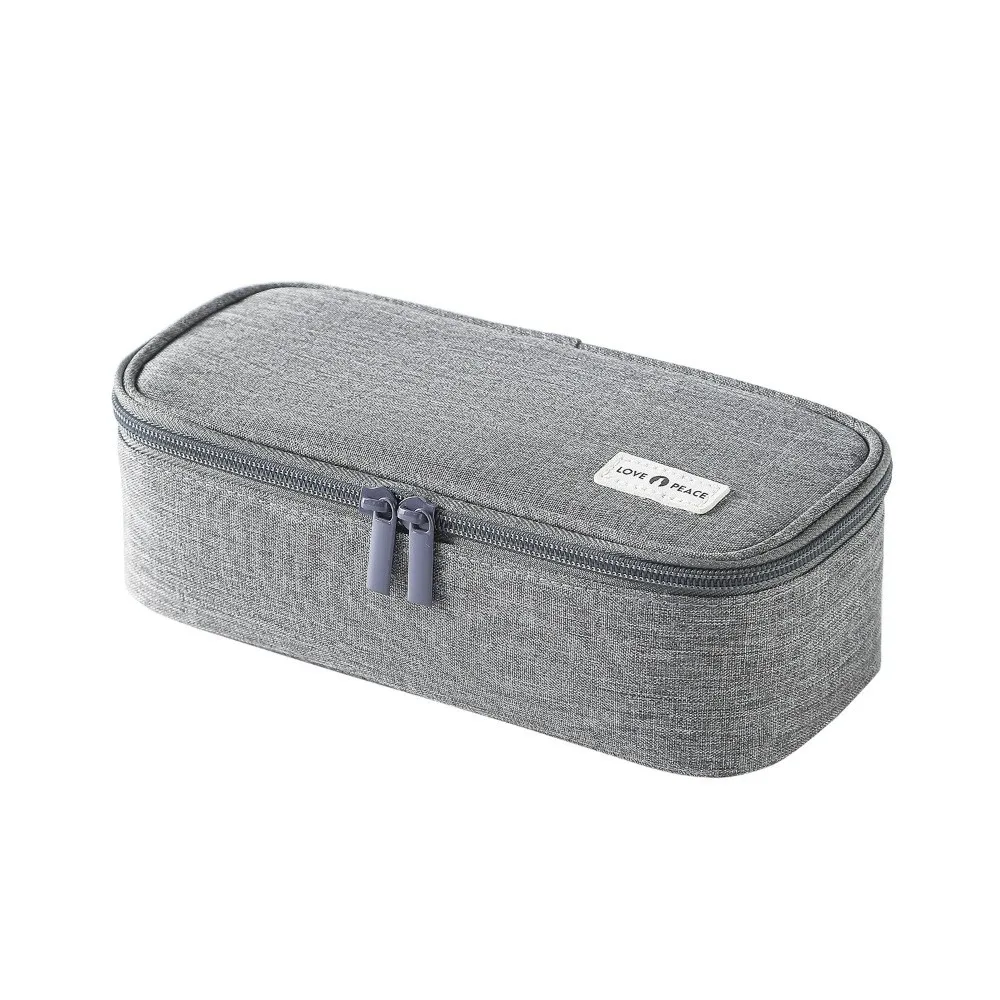

Stylish Simple Pencil Case Large Capacity Portable Stationery Organizer Multi Pocket Zipper Closure Pen Storage Bag Office Use