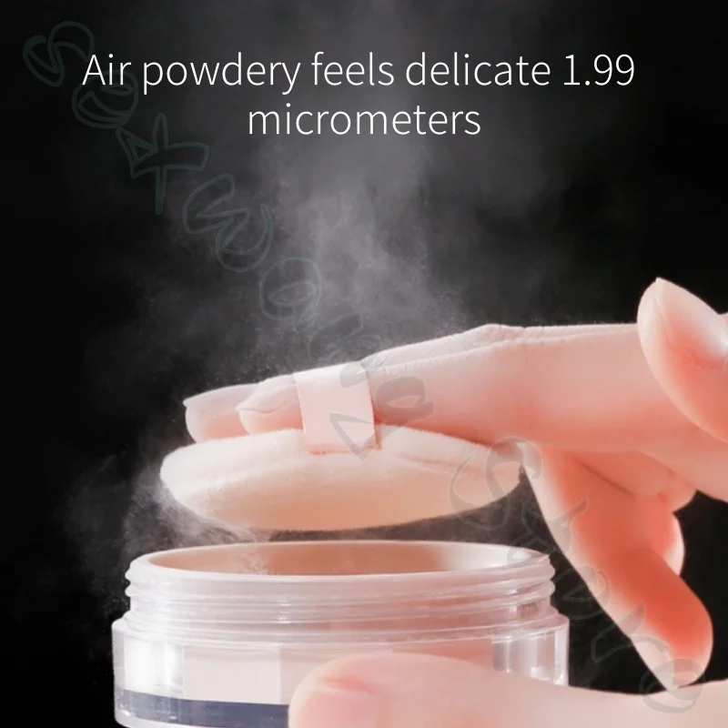 xixi スモークパウダーはメイクを落としたり肌の色合いを変えるのが簡単ではありません、ファインマットメイクアップパウダー、マット仕上げパウダー