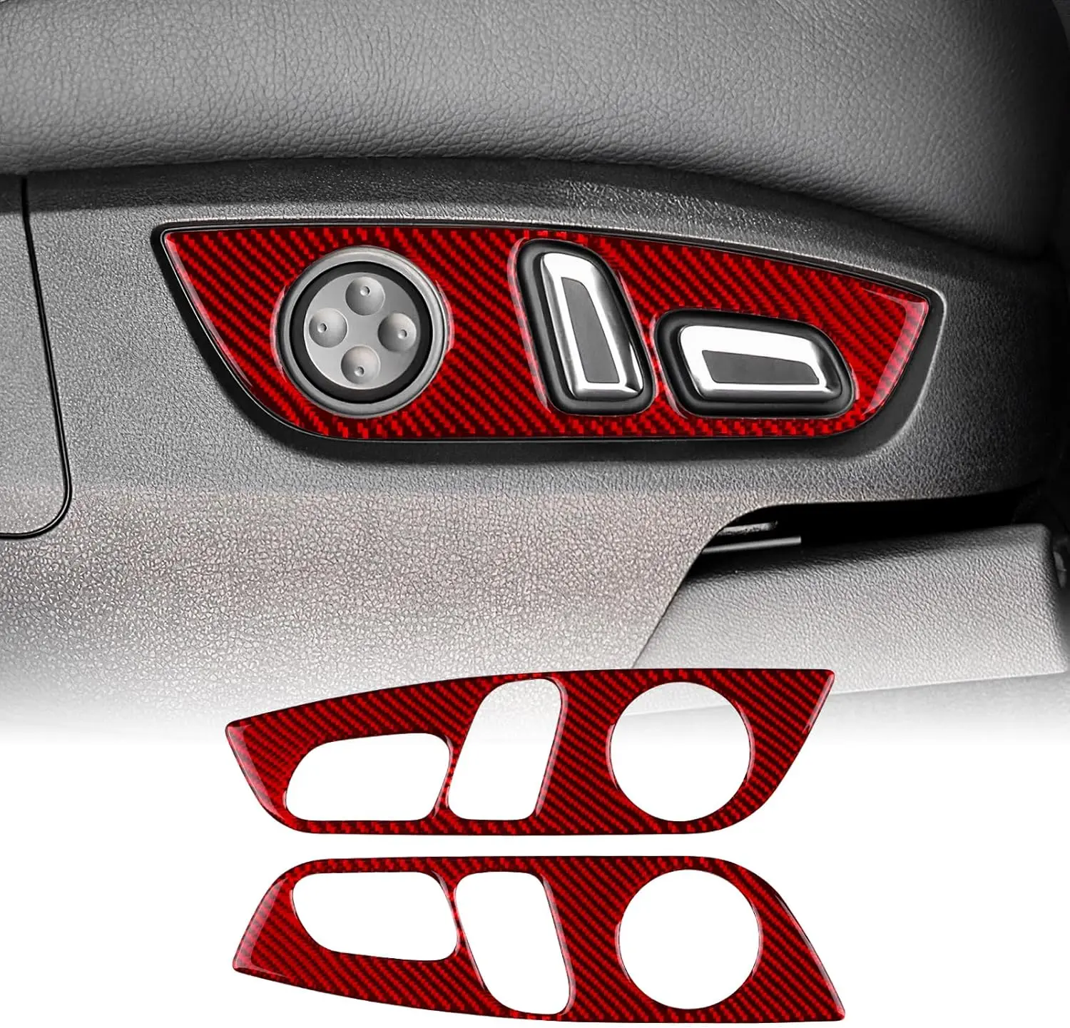 

Декоративная накладка на кнопку регулировки сиденья из карбона для Audi Q7 2008-2015, аксессуары для интерьера автомобиля