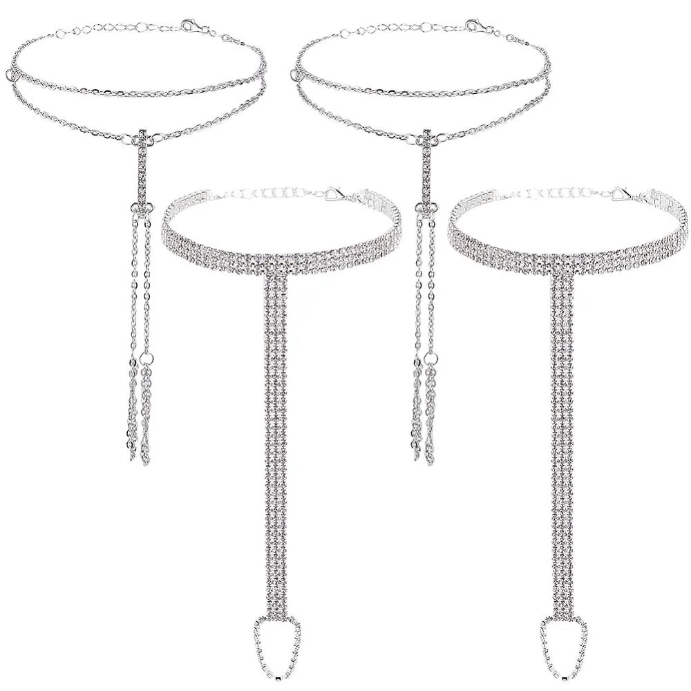 conjunto-de-4-pecas-aneis-de-dedo-do-pe-e-tornozeleiras-de-liga-com-strass-para-mulheres-prata-platina-2-estilos-846~885-polegadas-215~225cm-2-pecas-estilo