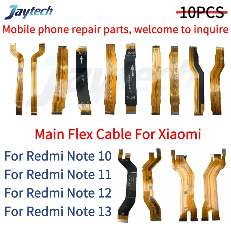 

10PCS For Redmi Note 10 11 12 13 Pro Pro+ 4G 5G Main FPC LCD Display Connect Mainboard Flex Cable