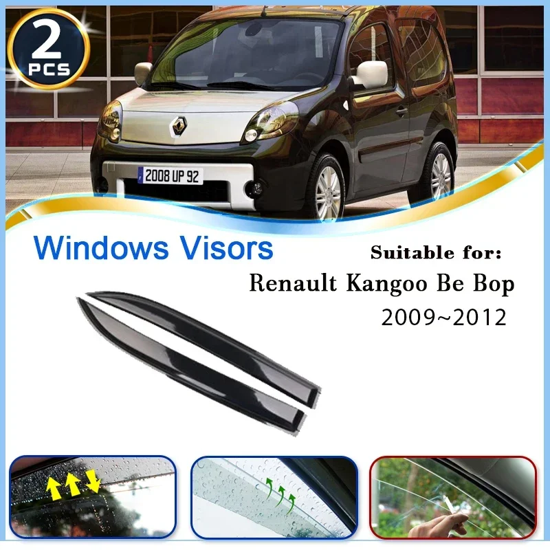 

Car Window Visors For Renault Kangoo Be Bop SWB 2009 2010 2011 2012 Waterproof Rain Guard Deflector Windshields Auto Accessories