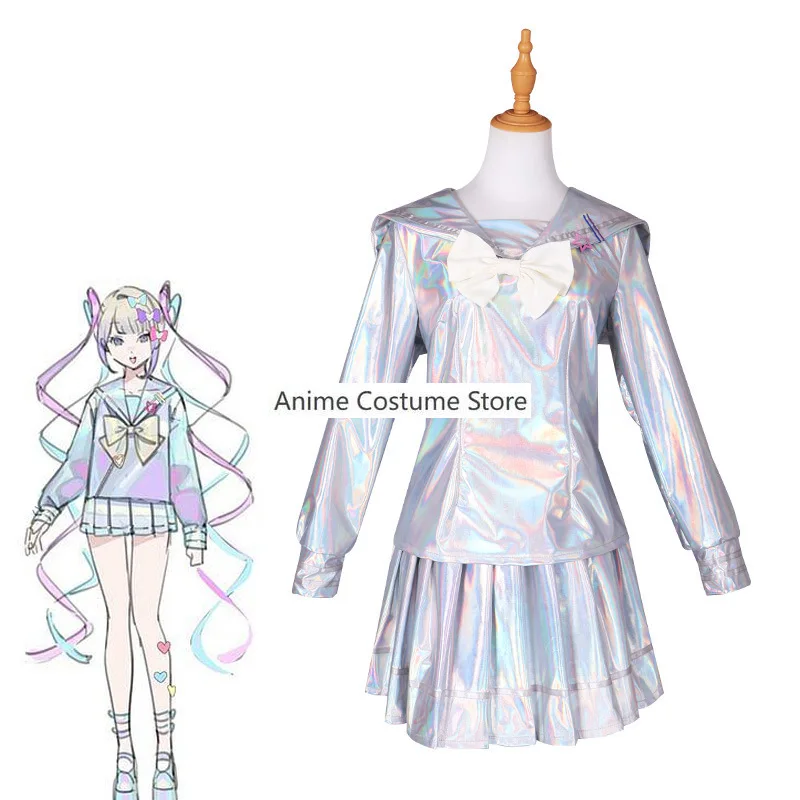 Anime Game Behoeftig Meisje Overdosis Kangel Cosplay Kostuum Pruik Juniform Rok Vrouw Sexy Kawaii Carnaval Party Matrozenpak