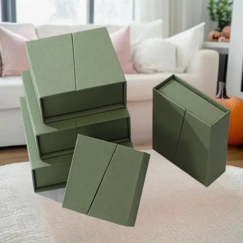 صندوق تغليف مجوهرات فوليو فليب، صندوق منظم مجوهرات وقلادة وخاتم، صندوق مجوهرات من ورق الكرافت السميك