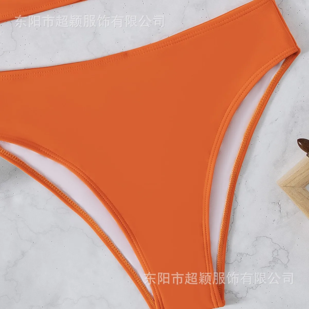 Hot sale ins export solid color high waist three-piece swimsuit bikini 2025 new model