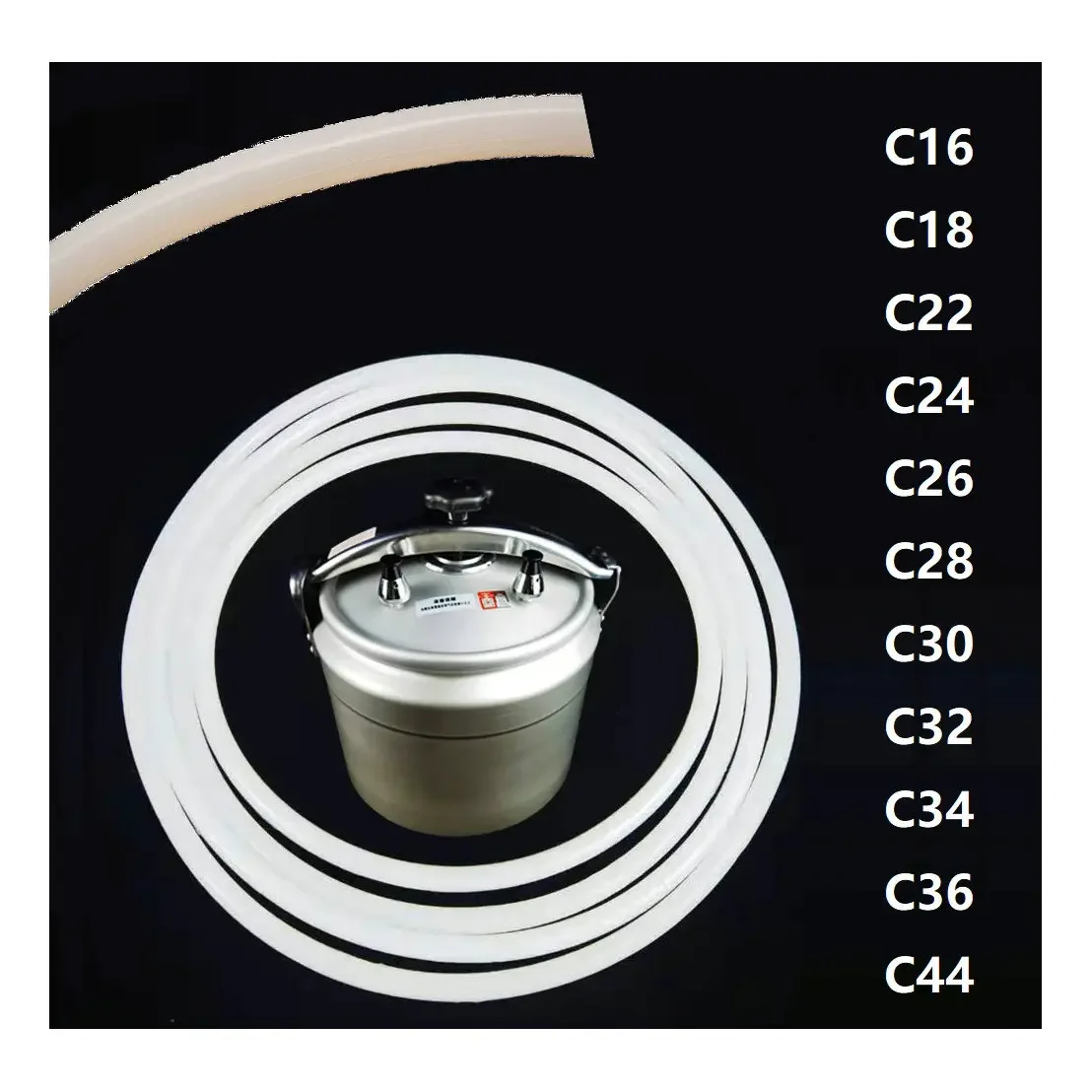Silicone Rubber Gasket Sealing Ring For Commercial Pressure Cooker 24cm 26cm 28cm 30cm 32cm 34cm 36cm 44c