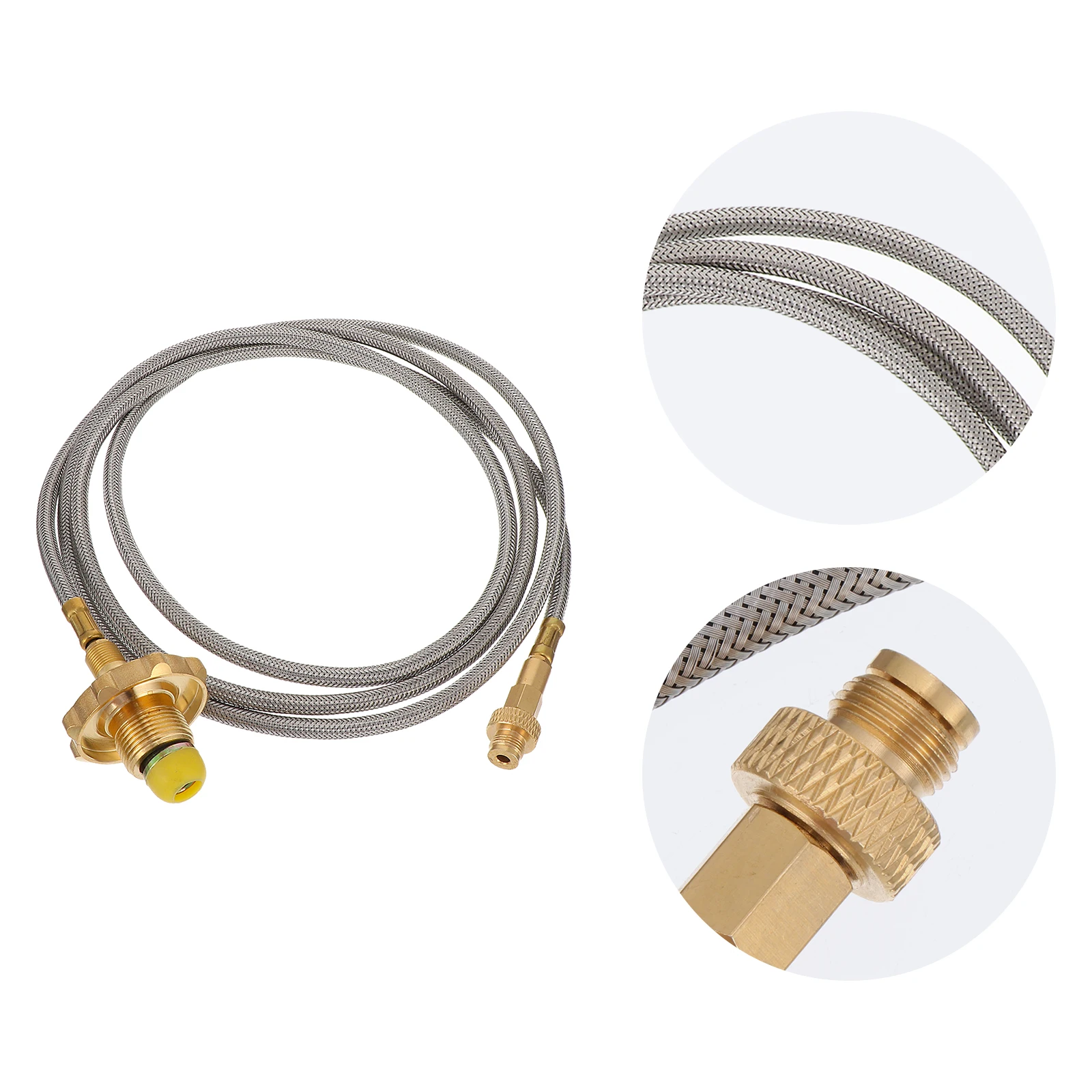 

Camping Gas Hose Outdoor Extension Liquefied Gas Connecting Pipe Versatile Propane Tank Adapter Suitable Most Tanks Stoves Easy