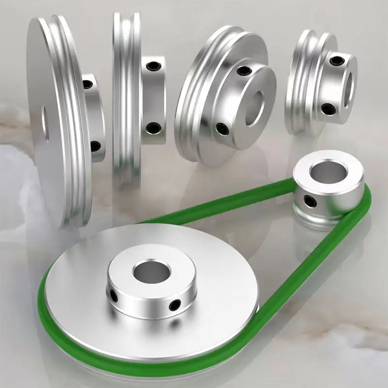 Aluminum Alloy PU Single Groove Pulley 20-80mm Small Motor Pulley Drive Wheel，round Belt Wheel Conveyor Table Accessories