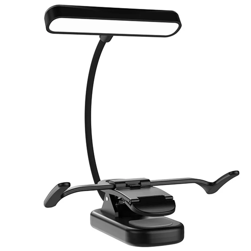 Rechargeable Book Light Eye Caring Clip on Music Stand Light Rechargeable Dimmable Sheet Music Piano Light Lamp Guitar