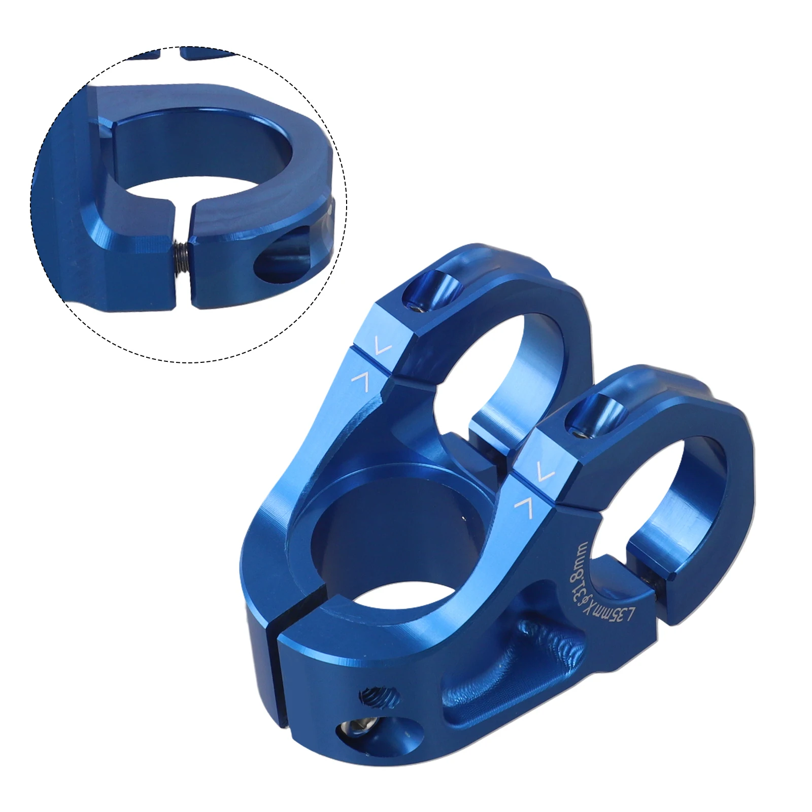 

For 28.6MM Fork Lightweight Bike Stem CNC Aluminum Stem For Stylish Rides For Improved Handling Blue Rust-proof Stem