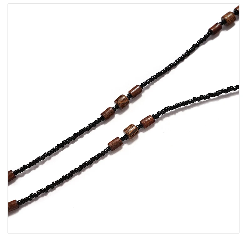 2022 neue Holz Perlen Gläser Kette für Frauen Mode Lanyard Acryl Maske Sonnenbrille Gurt Schnur Hängenden Hals Halten – Detail 4
